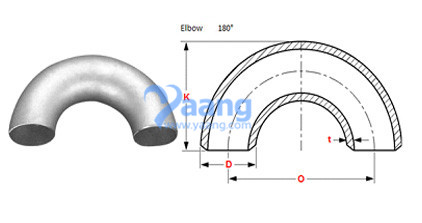 180 degree Elbow Dimensions