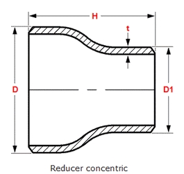 Seamless Concentric Reducer Drawing