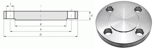 SIZES OF BLIND FLANGES ASME B16.5 CLASS 300