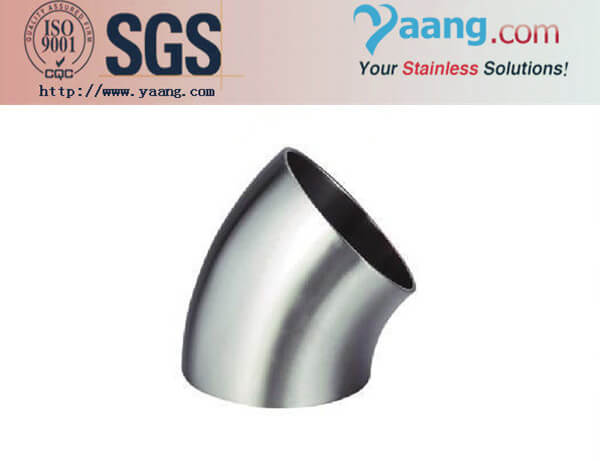 Stainless Steel Sanitary Pipe Fittings Sanitary Elbow Welding Type 45D Elbow