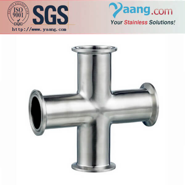 sanitary fittings stainless steel clamped pipe cross