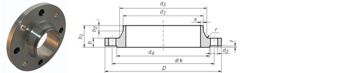 Germany standard flange DIN 2636 welding neck flanges