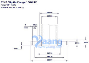 SORF Flange 6 Inch CL150
