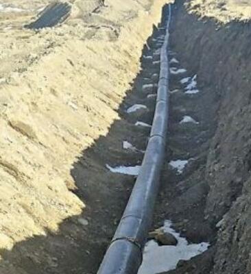 The pipeline is located in the remote desert area in the West
