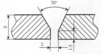 Weld bevel form and size