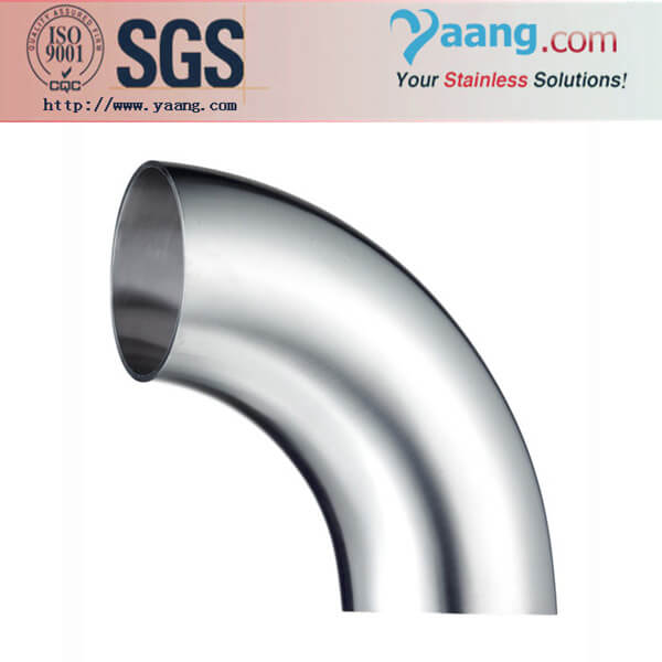Stainless Steel Sanitary Pipe Fitting 90D Bend with Straight-end