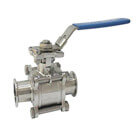 Stainless Steel 3pc Triclamp Ends Ball Valve